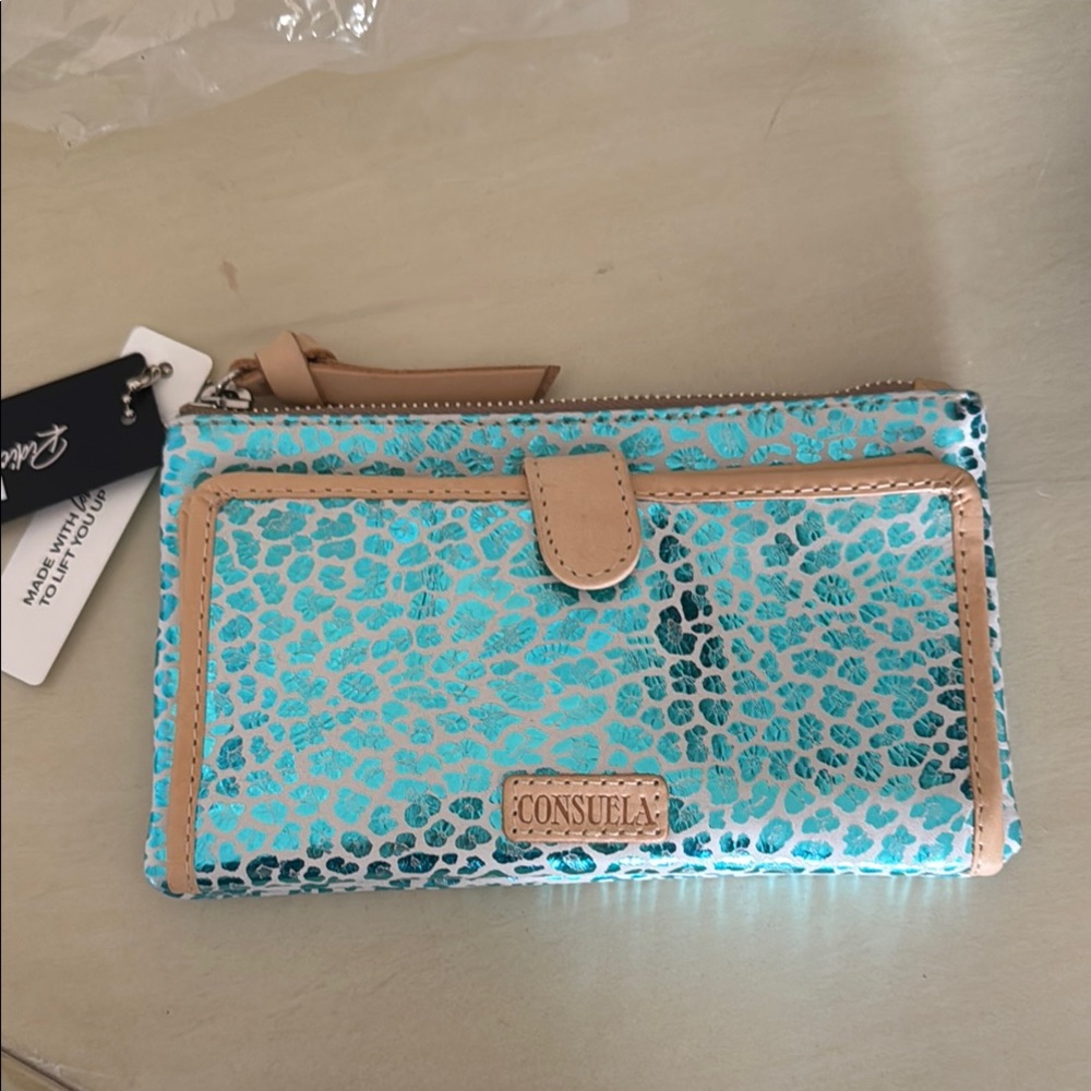 Consuela Blue and Tan Women's wallet - New